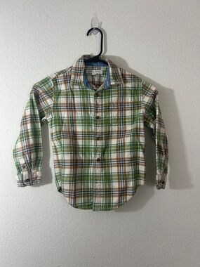Hope & Henry Green Plaid Button-Down Shirt